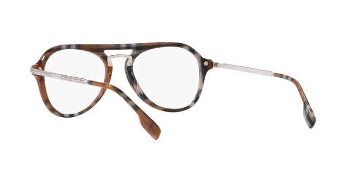 Occhiali da vista Burberry Bailey BE 2377 (3966) colore motivo a quadri marrone forma aviator lenti lente demo