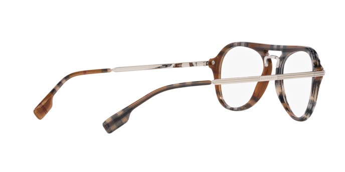 Occhiali da vista Burberry Bailey BE 2377 (3966) colore motivo a quadri marrone forma aviator lenti lente demo