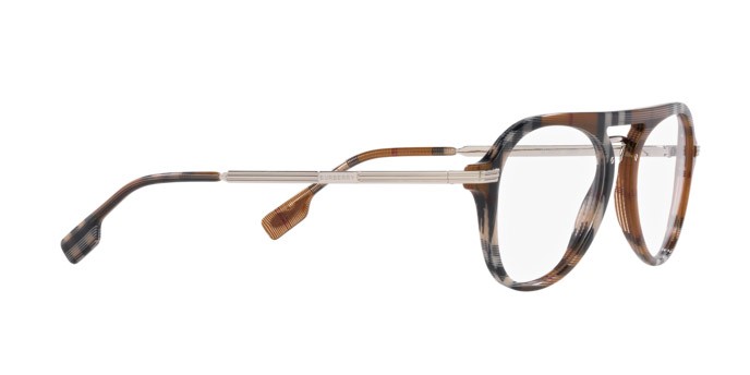 Occhiali da vista Burberry Bailey BE 2377 (3966) colore motivo a quadri marrone forma aviator lenti lente demo