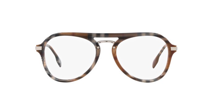Occhiali da vista Burberry Bailey BE 2377 (3966) colore motivo a quadri marrone forma aviator lenti lente demo