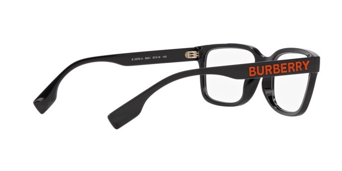 Brillen Burberry Charlie BE 2379U (3001) farbe nero form quadratisch gläser lente demo