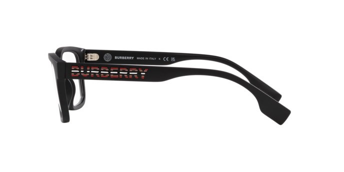 Occhiali da vista Burberry Charlie BE 2379U (3464) colore nero opaco forma quadrato lenti lente demo