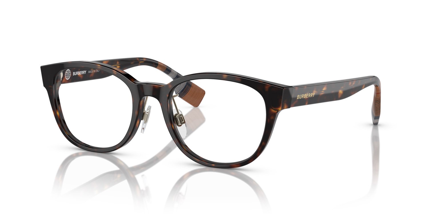 Brillen Burberry Peyton BE 2381D (3002) farbe havana scuro form quadratisch gläser lente demo
