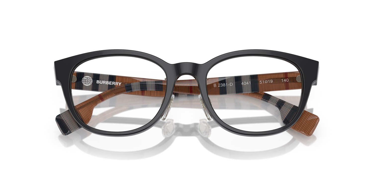Occhiali da vista Burberry Peyton BE 2381D (4041) colore nero forma quadrato lenti lente demo