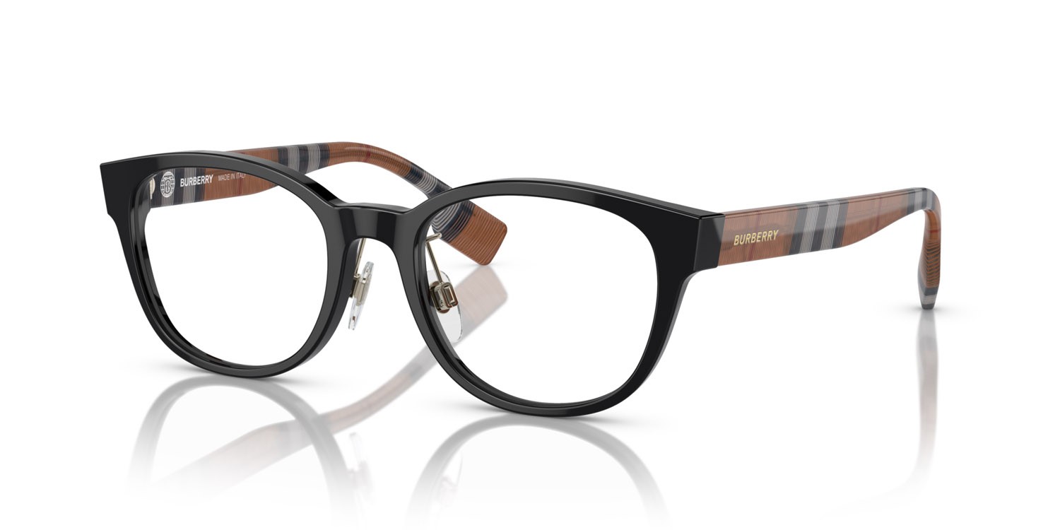 Occhiali da vista Burberry Peyton BE 2381D (4041) colore nero forma quadrato lenti lente demo