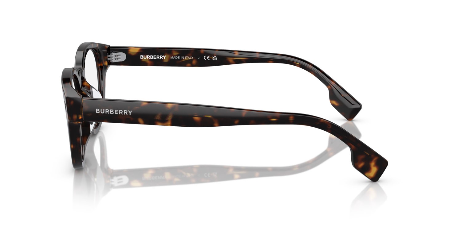 Brillen Burberry Aubrey BE 2382D (3002) farbe havana scuro form rund gläser lente demo