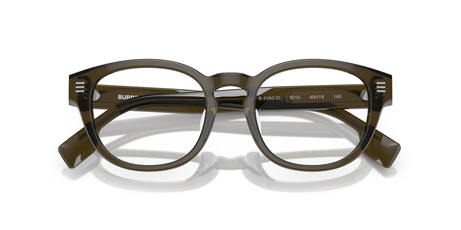 Brillen Burberry Aubrey BE 2382D (3010) farbe verde form rund gläser lente demo