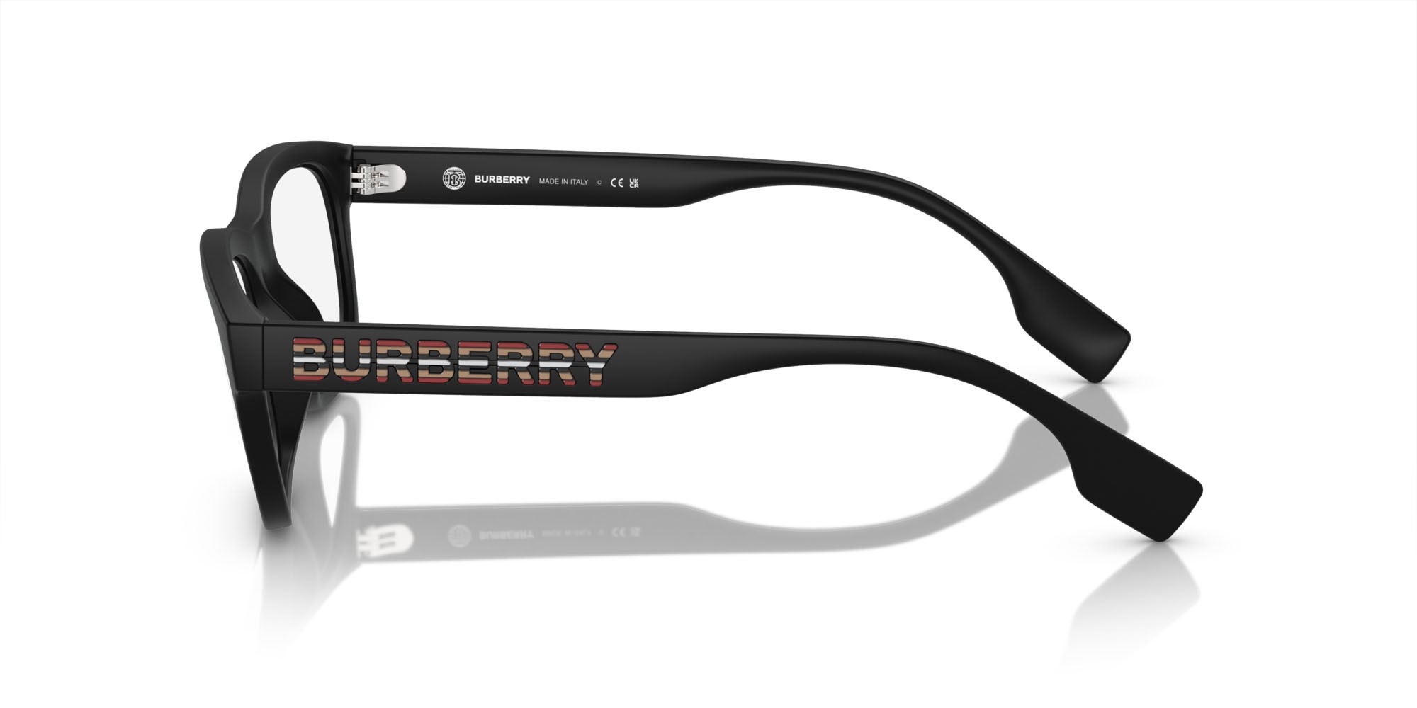 Brillen Burberry BE 2385U (3464) farbe nero opaco form unregelmäßig gläser lente demo