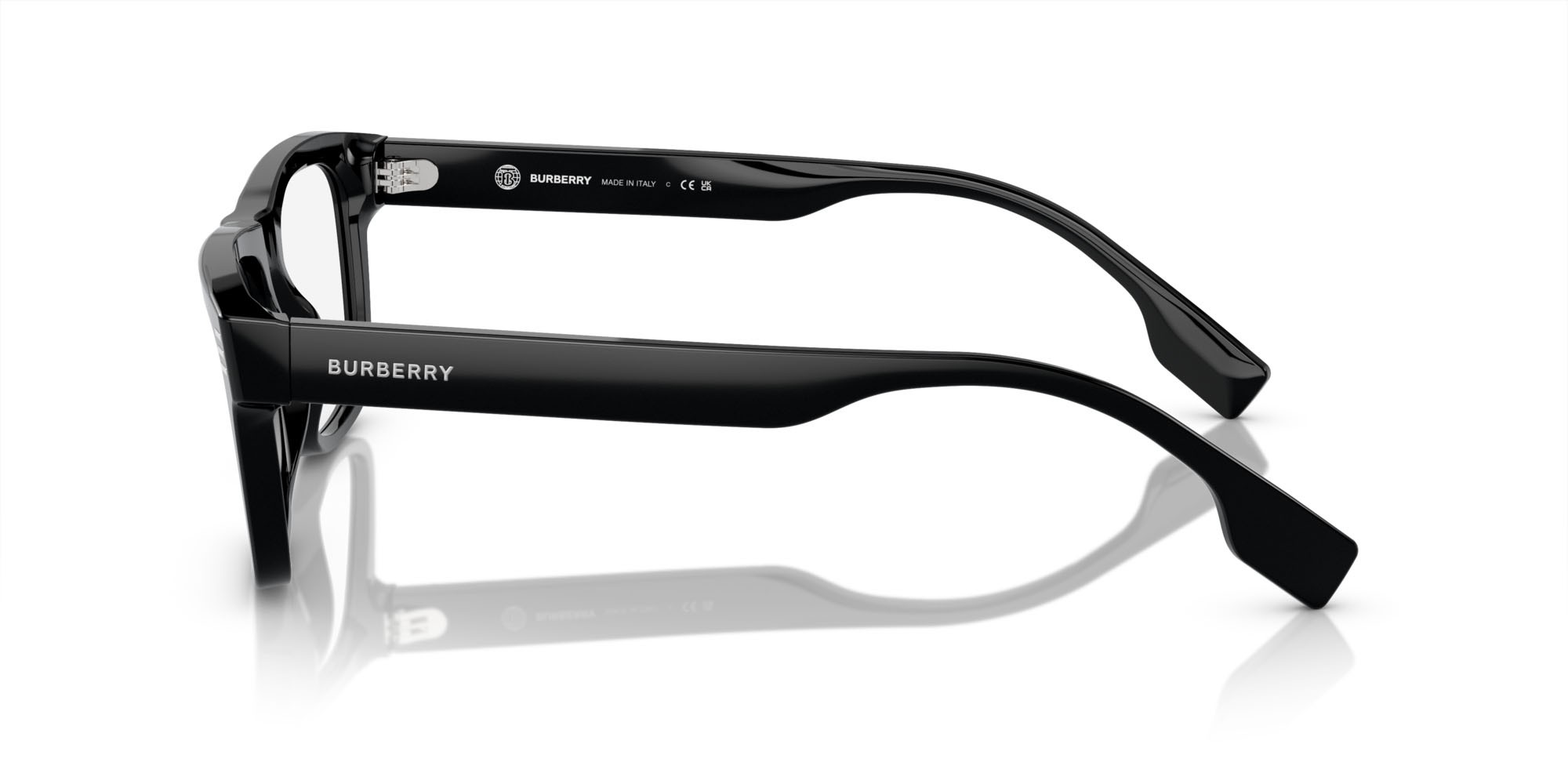 Occhiali da vista Burberry BE 2387 (3001) colore nero forma quadrato lenti lente demo