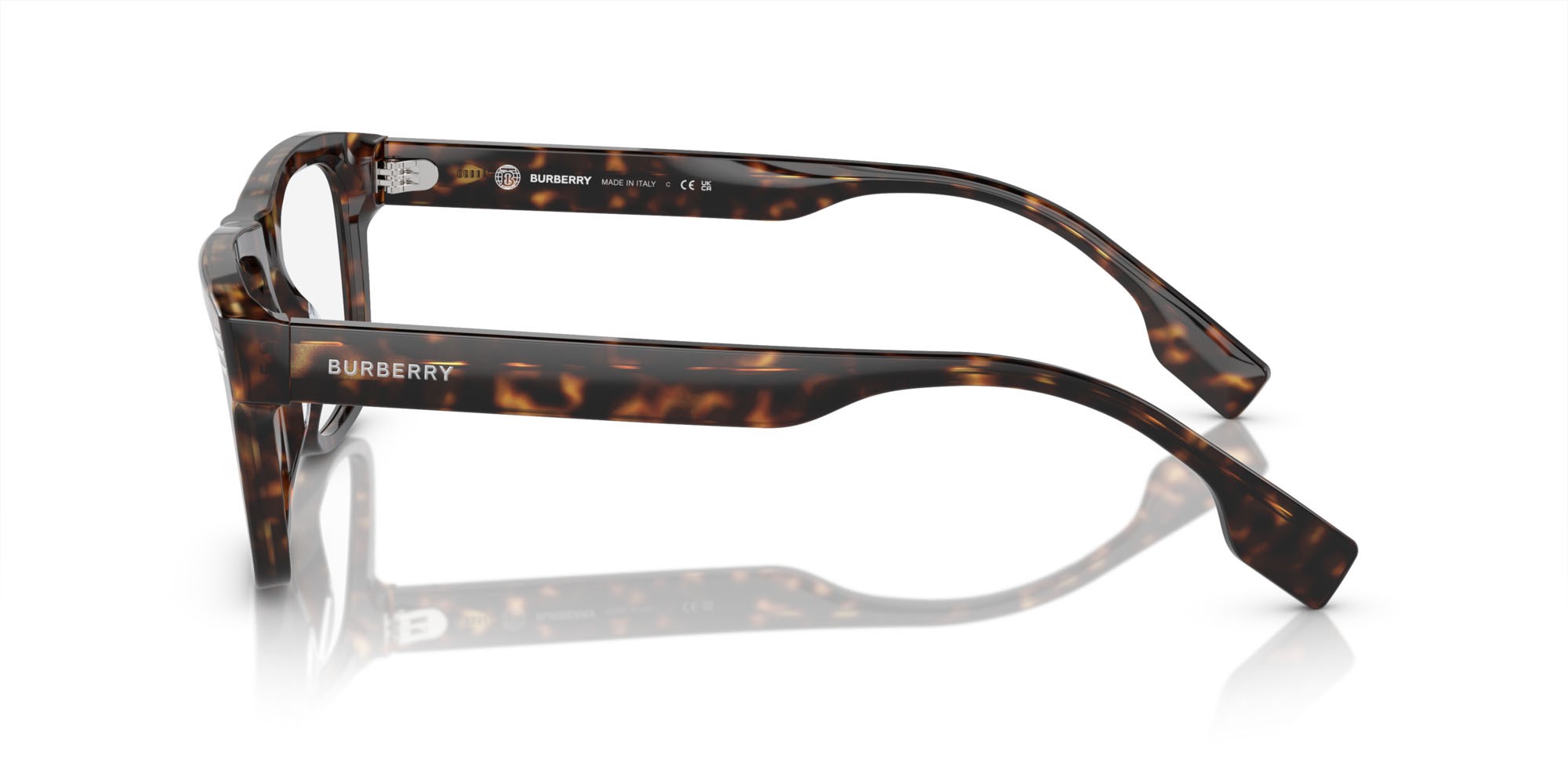 Occhiali da vista Burberry BE 2387 (3002) colore havana scuro forma quadrato lenti lente demo