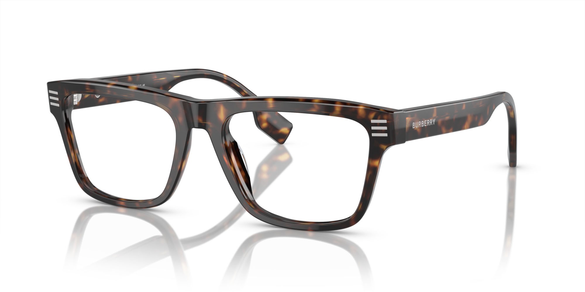 Occhiali da vista Burberry BE 2387 (3002) colore havana scuro forma quadrato lenti lente demo
