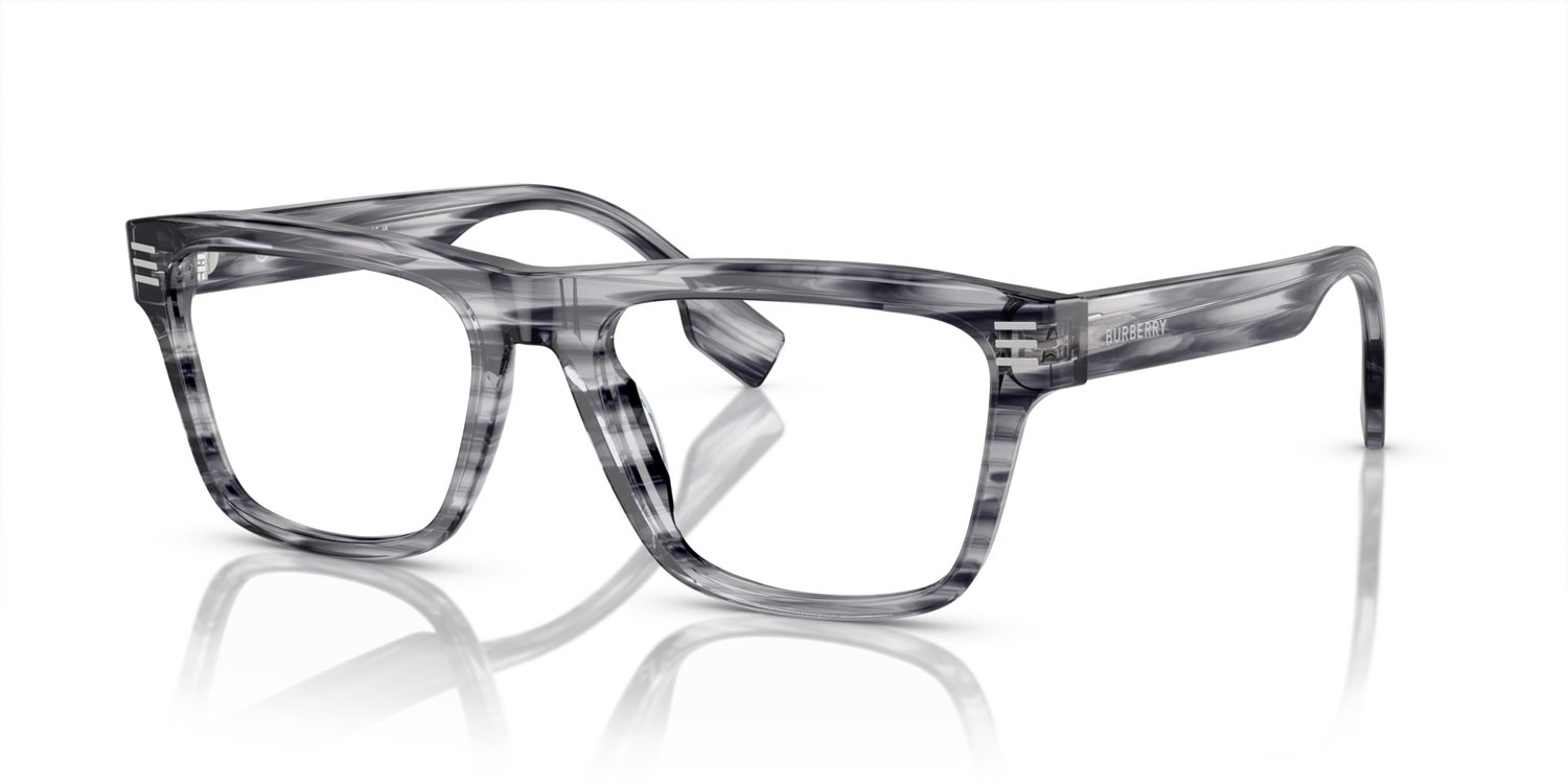 Occhiali da vista Burberry BE 2387 (4097) colore grigio forma quadrato lenti lente demo