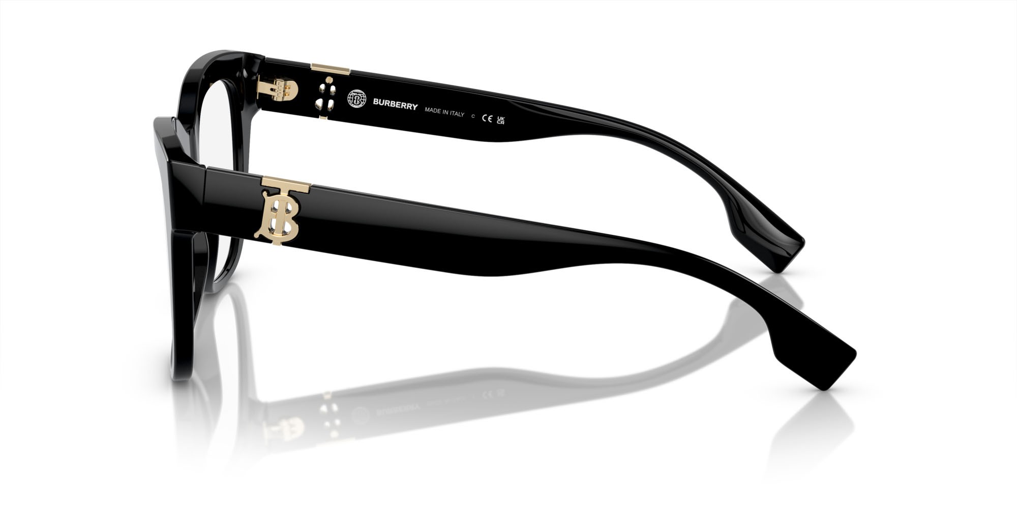 Occhiali da vista Burberry BE 2388 (3001) colore nero forma quadrato lenti lente demo