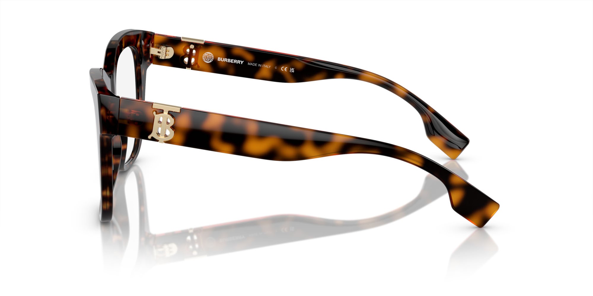 Occhiali da vista Burberry BE 2388 (3002) colore havana scuro forma quadrato lenti lente demo
