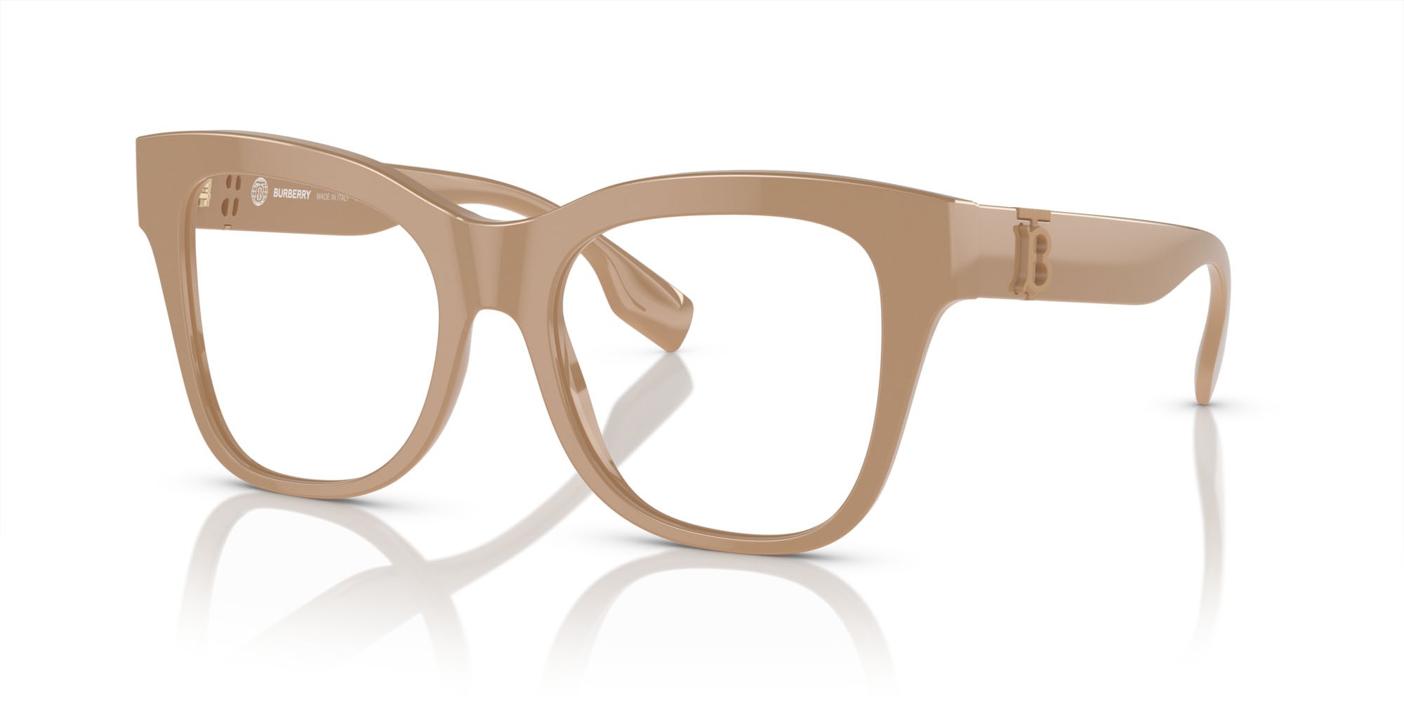 Brillen Burberry BE 2388 (3990) farbe beige form quadratisch gläser lente demo