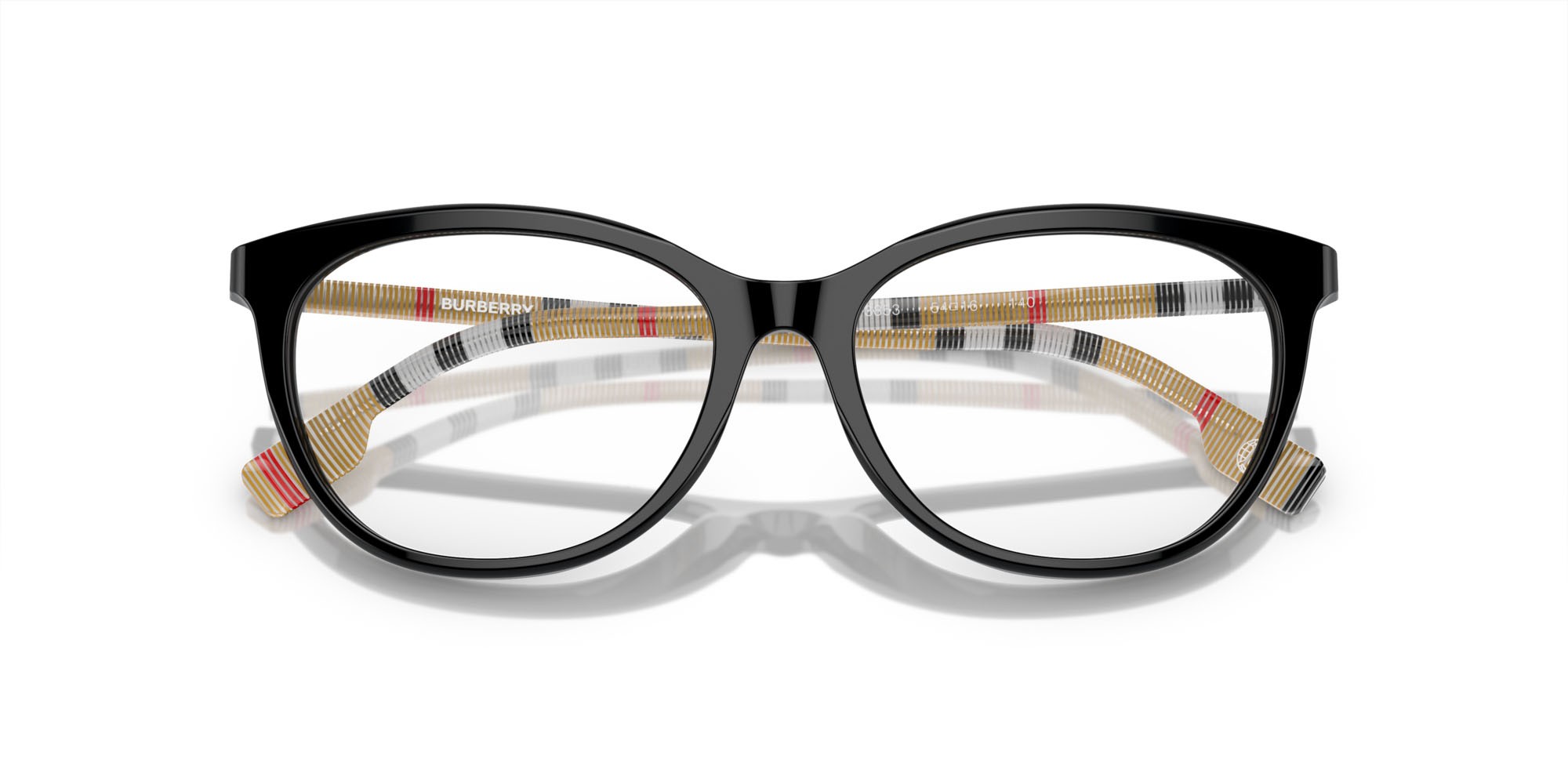 Occhiali da vista Burberry BE 2389 (3853) colore nero forma irregolare lenti lente demo