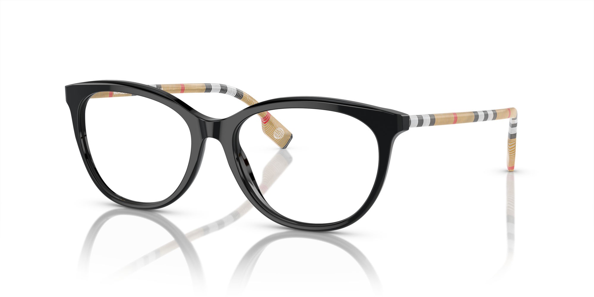 Occhiali da vista Burberry BE 2389 (3853) colore nero forma irregolare lenti lente demo
