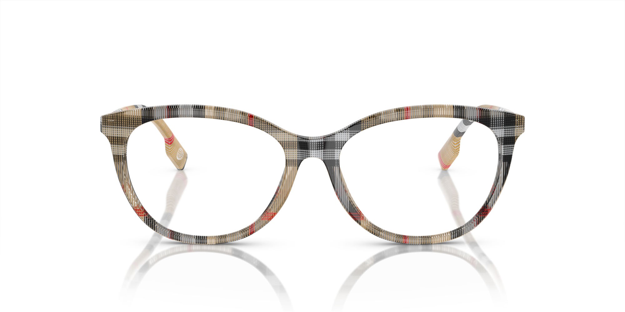 Occhiali da vista Burberry BE 2389 (4087) colore vintage a quadri forma irregolare lenti lente demo