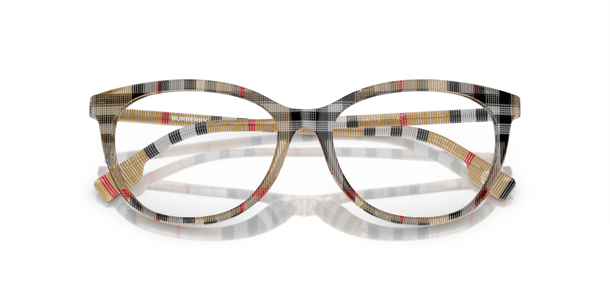 Occhiali da vista Burberry BE 2389 (4087) colore vintage a quadri forma irregolare lenti lente demo