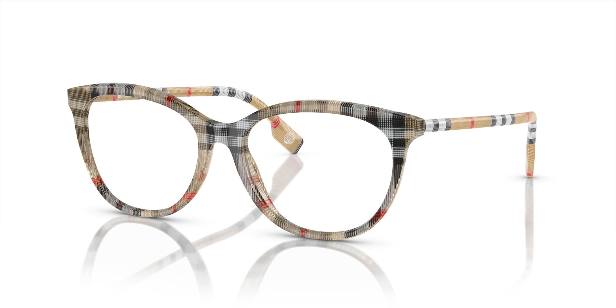 Occhiali da vista Burberry BE 2389 (4087) colore vintage a quadri forma irregolare lenti lente demo