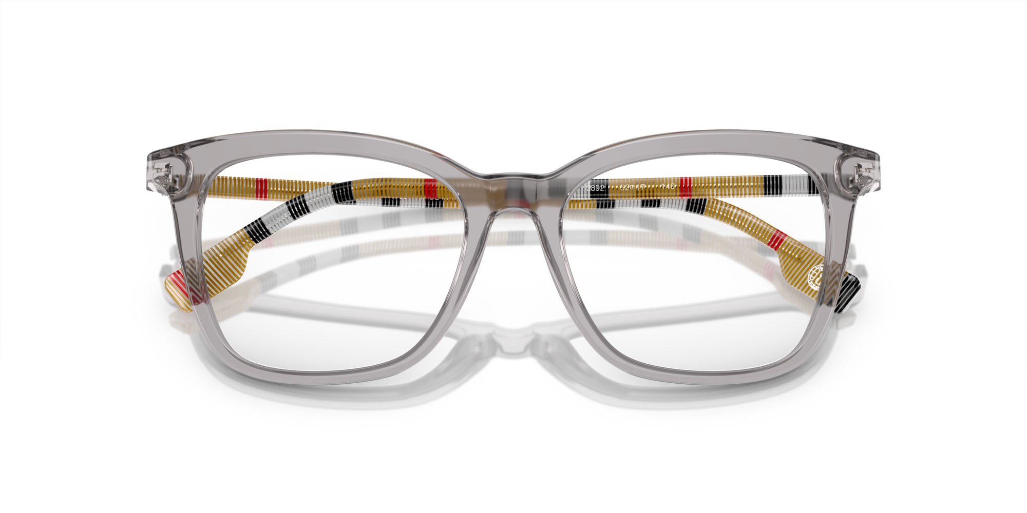 Occhiali da vista Burberry BE 2390 (3892) colore grigio forma quadrato lenti lente demo