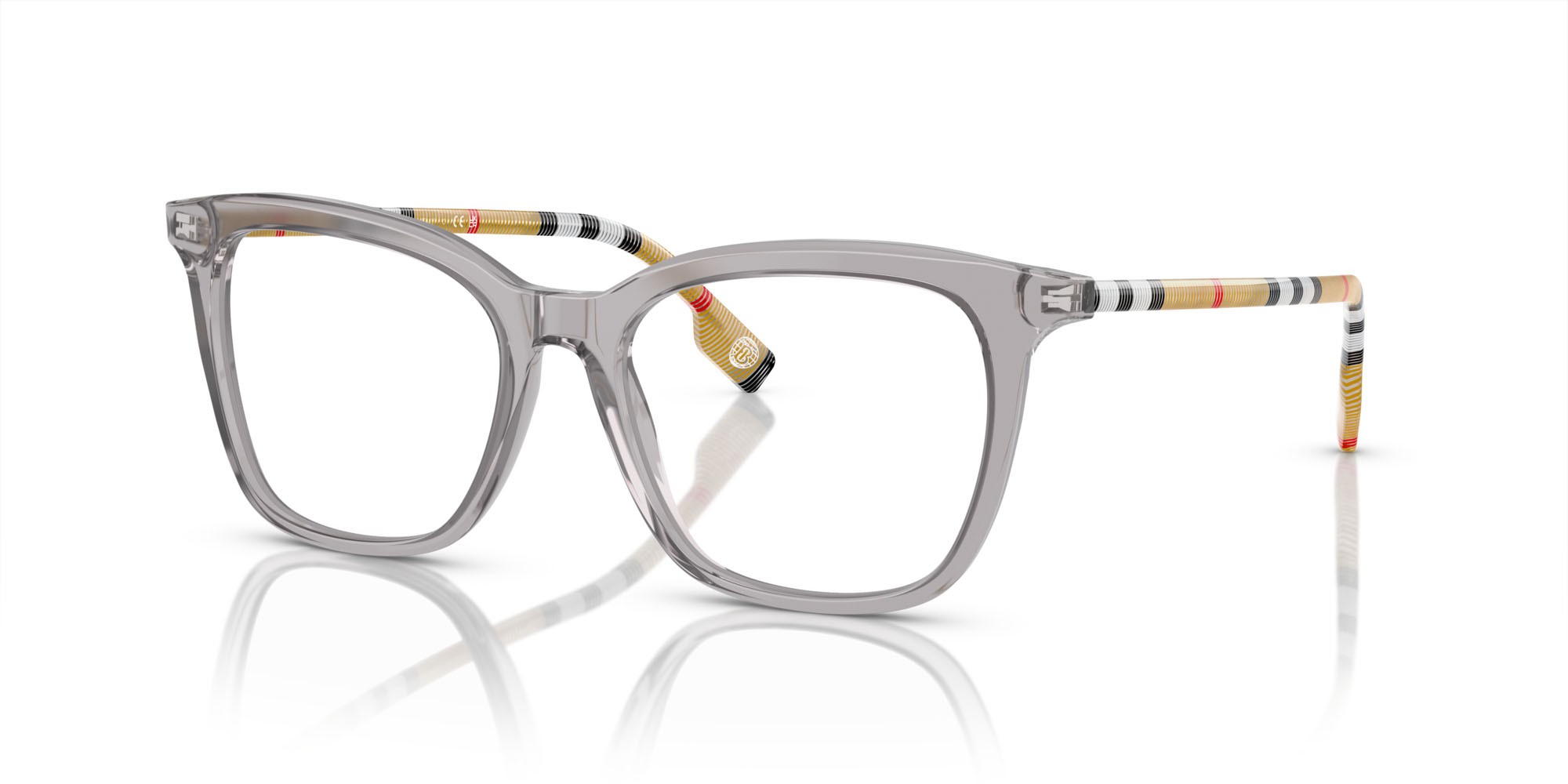 Occhiali da vista Burberry BE 2390 (3892) colore grigio forma quadrato lenti lente demo