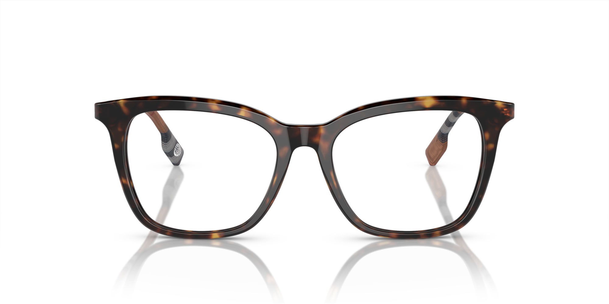 Occhiali da vista Burberry BE 2390 (4017) colore havana scuro forma quadrato lenti lente demo