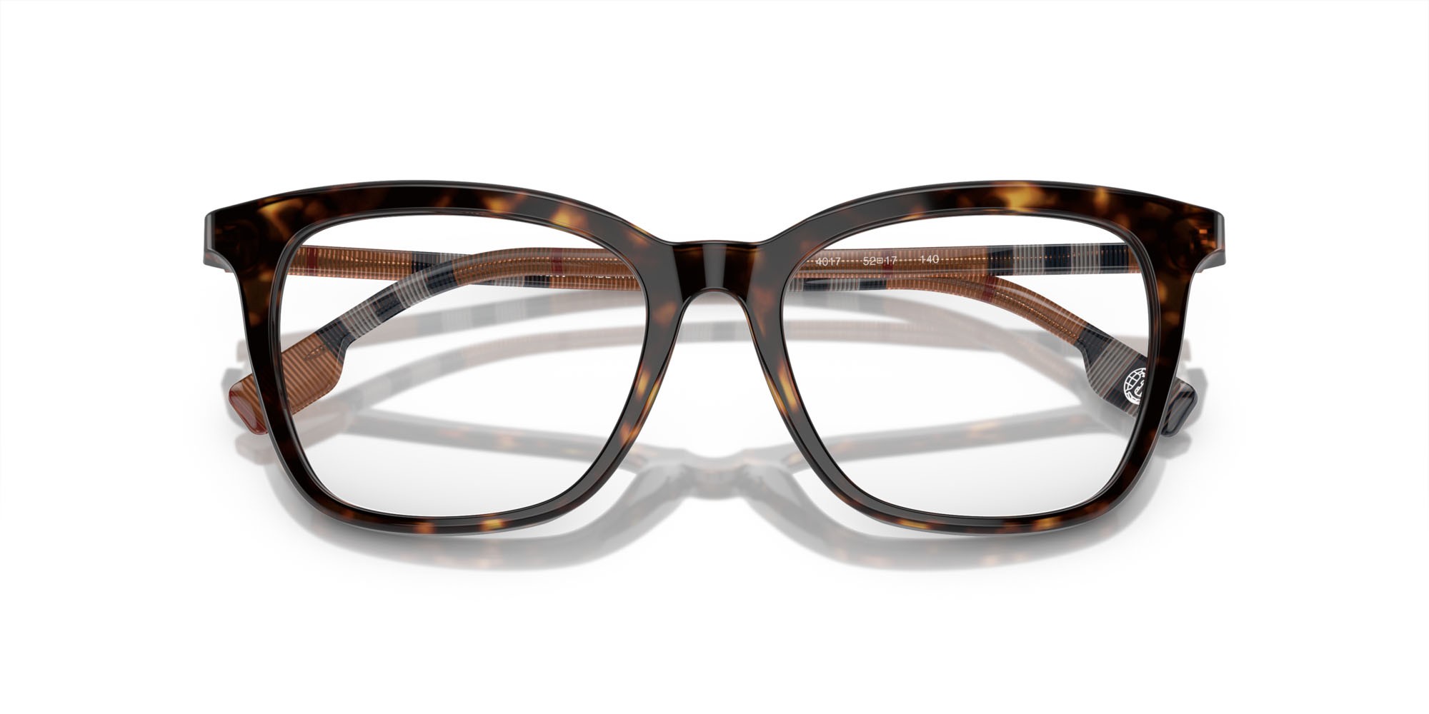 Occhiali da vista Burberry BE 2390 (4017) colore havana scuro forma quadrato lenti lente demo