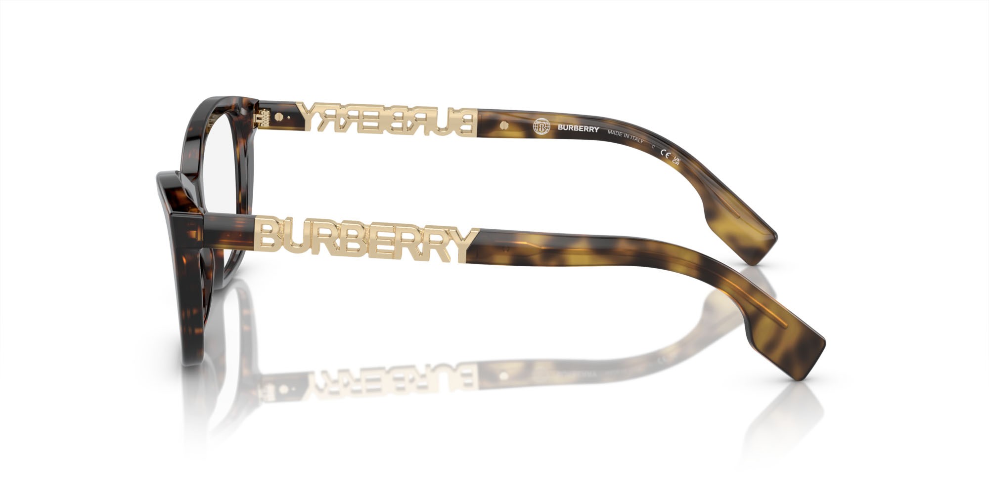 Occhiali da vista Burberry BE 2392 (3002) colore havana scuro forma cat eye lenti lente demo