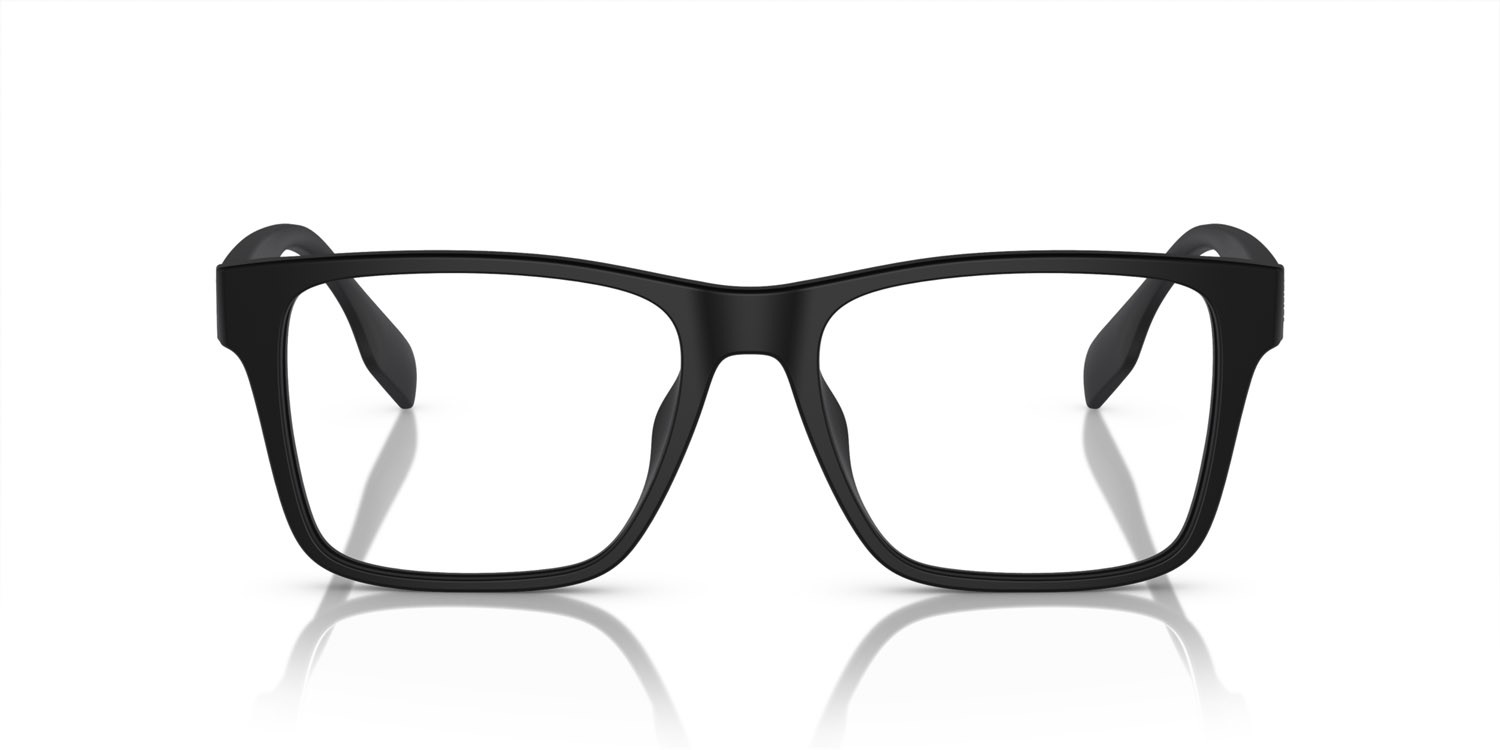 Occhiali da vista Burberry BE 2393D (3464) colore nero opaco forma rettangolare lenti lente demo