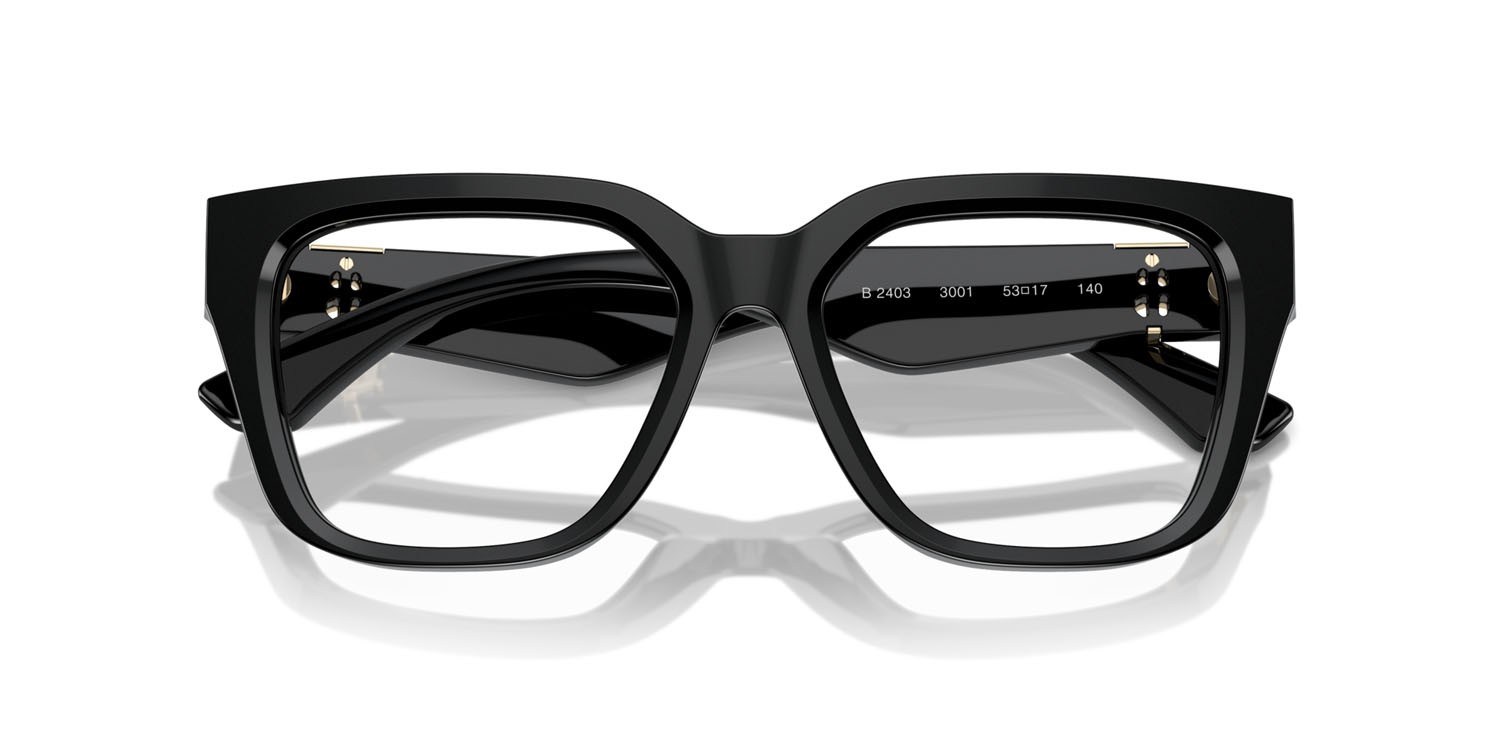 Occhiali da vista Burberry BE 2403 (3001) colore nero forma quadrato lenti lente demo