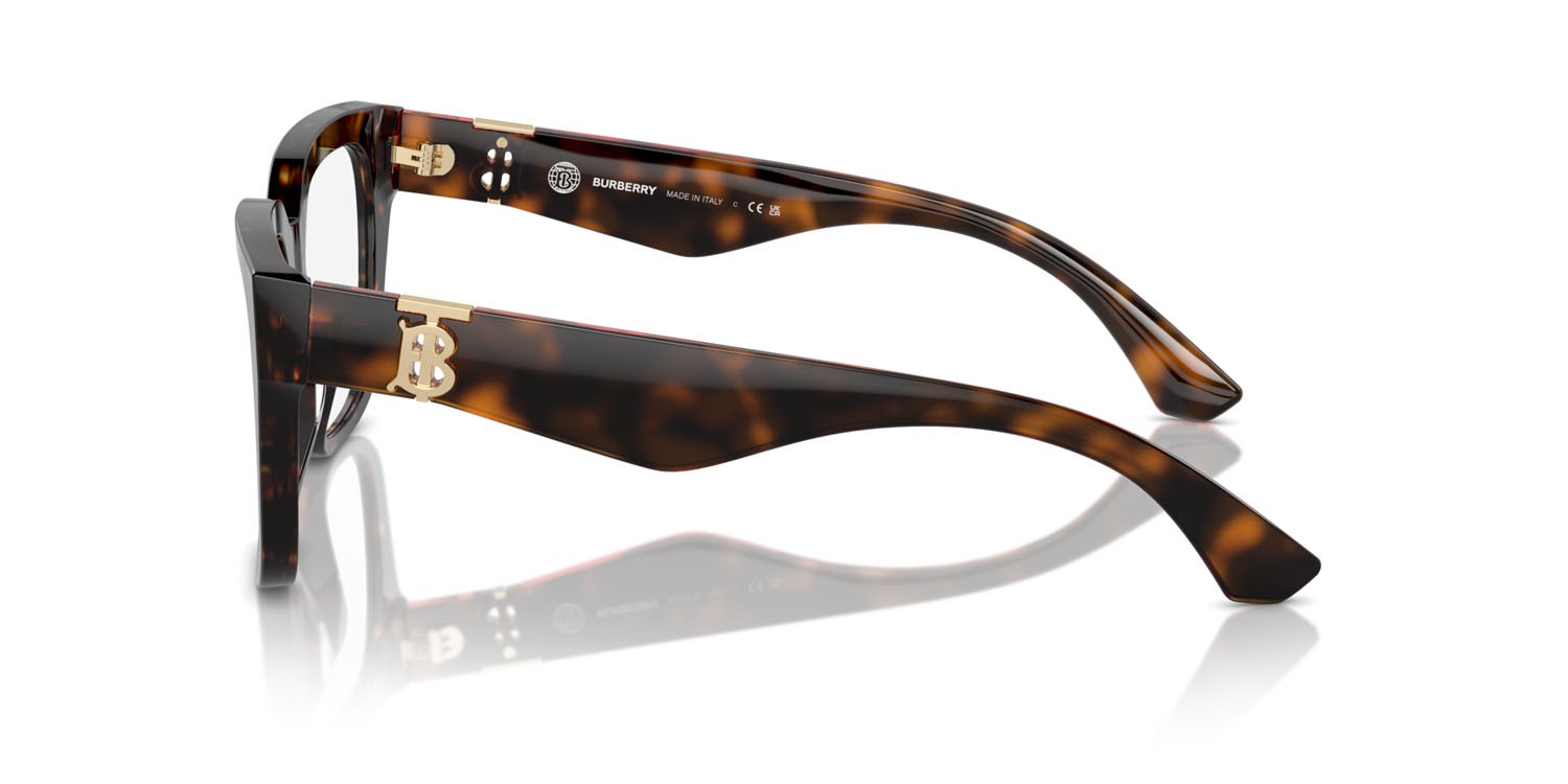 Occhiali da vista Burberry BE 2403 (3002) colore havana scuro forma quadrato lenti lente demo
