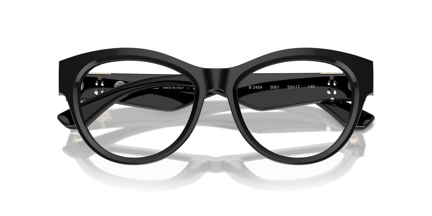 Occhiali da vista Burberry BE 2404 (3001) colore nero forma rotondo lenti lente demo