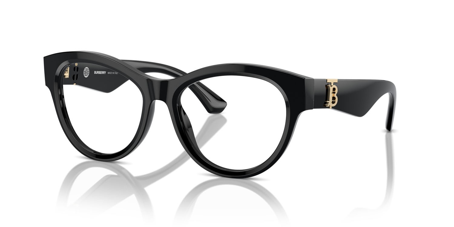 Occhiali da vista Burberry BE 2404 (3001) colore nero forma rotondo lenti lente demo
