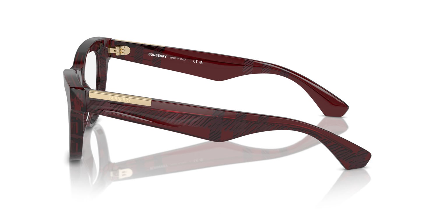 Occhiali da vista Burberry BE 2406U (4115) colore check red forma rettangolare lenti lente demo