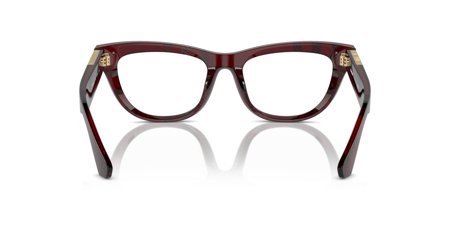 Occhiali da vista Burberry BE 2406U (4115) colore check red forma rettangolare lenti lente demo
