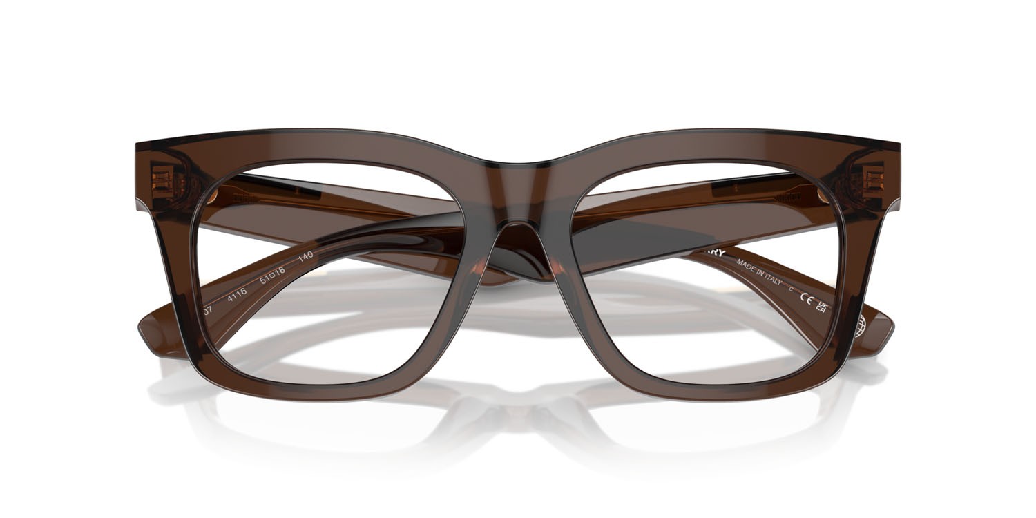 Occhiali da vista Burberry BE 2407 (4116) colore marrone forma quadrato lenti lente demo
