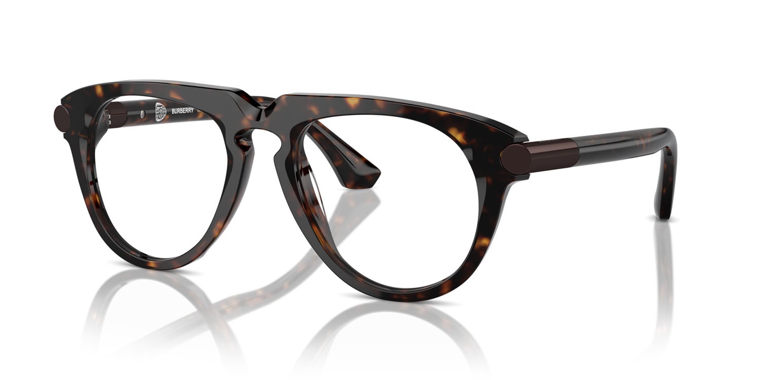 Brillen Burberry BE 2408U (3002) farbe havana scuro form aviator gläser lente demo