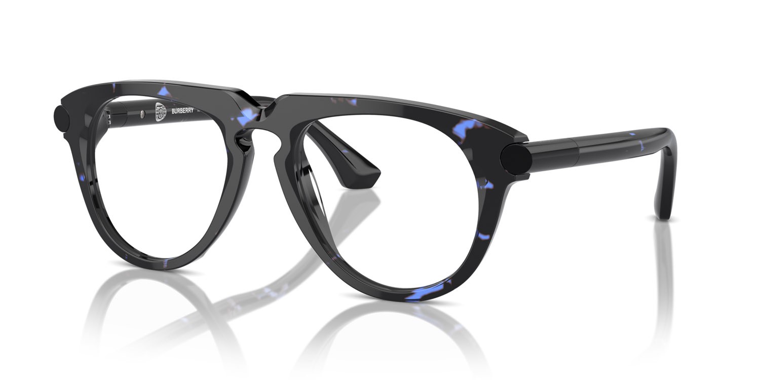 Brillen Burberry BE 2408U (4111) farbe blu havana form aviator gläser lente demo