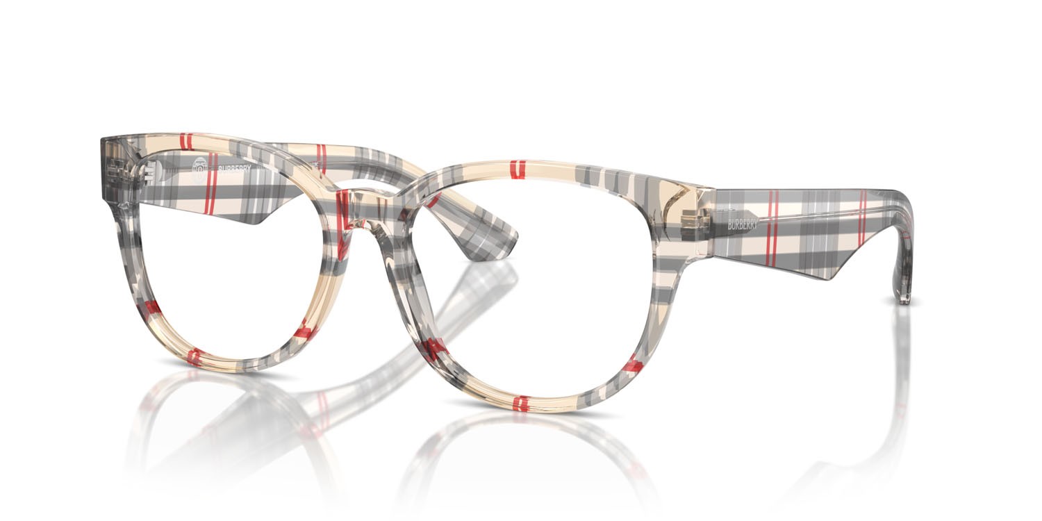 Occhiali da vista Burberry BE 2410 (4122) colore vintage a quadri forma pantos lenti lente demo