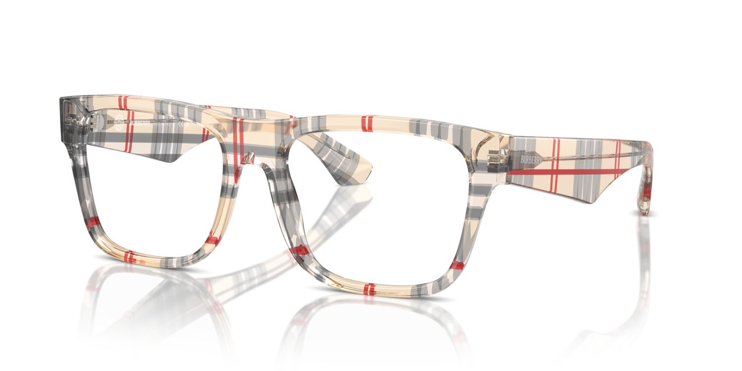 Occhiali da vista Burberry BE 2411 (4122) colore vintage a quadri forma quadrato lenti lente demo