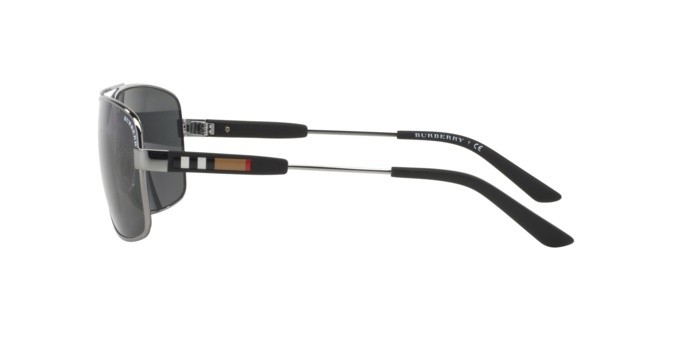 Occhiali da sole Burberry BE 3074 (100387) colore gunmetal forma rettangolare lenti gray
