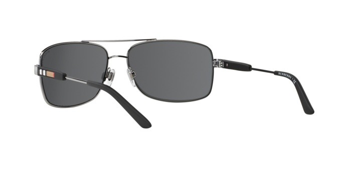 Occhiali da sole Burberry BE 3074 (100387) colore gunmetal forma rettangolare lenti gray