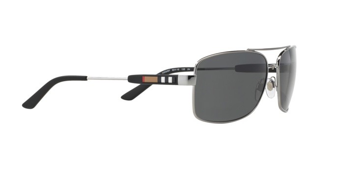 Occhiali da sole Burberry BE 3074 (100387) colore gunmetal forma rettangolare lenti gray