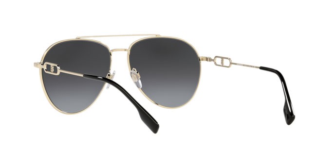 Sonnenbrillen Burberry Carmen BE 3128 (11098G) farbe light gold form aviator gläser grey gradient