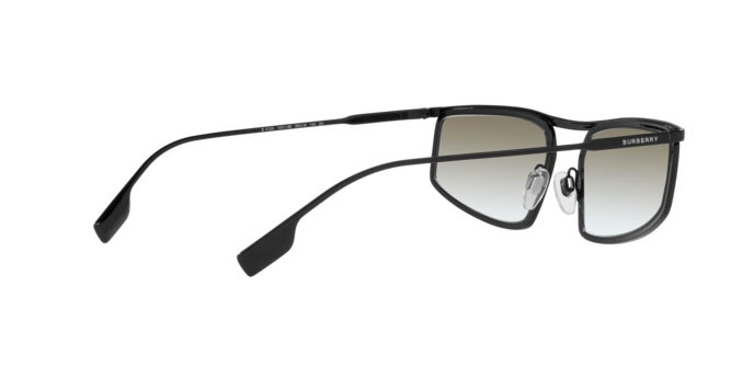 Sonnenbrillen Burberry Ruby BE 3129 (10018E) farbe black form rechteckig gläser clear gradient light grey