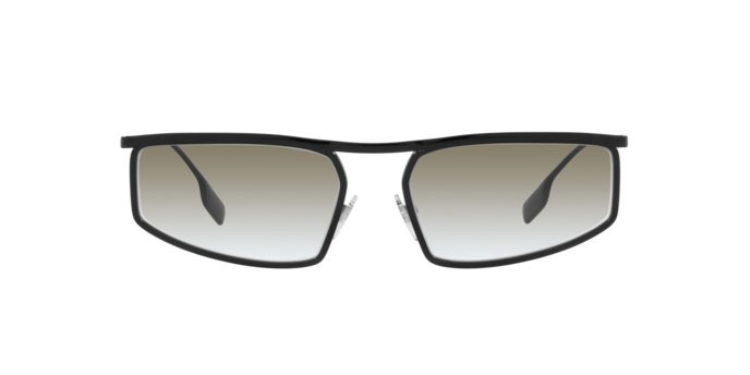 Sonnenbrillen Burberry Ruby BE 3129 (10018E) farbe black form rechteckig gläser clear gradient light grey