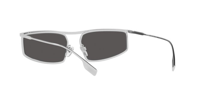 Sonnenbrillen Burberry Ruby BE 3129 (100587) farbe silver form rechteckig gläser dark grey