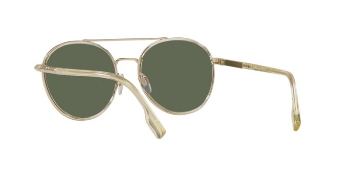 Sonnenbrillen Burberry Ivy BE 3131 (110971) farbe light gold form rund gläser dark green