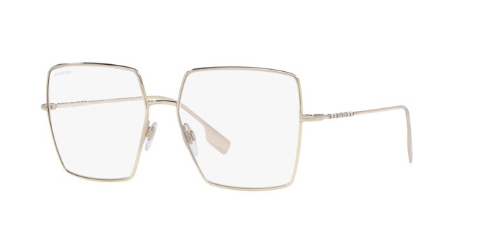 Sonnenbrillen Burberry Daphne BE 3133 (1109SB) farbe light gold form quadratisch gläser clear blue light filter